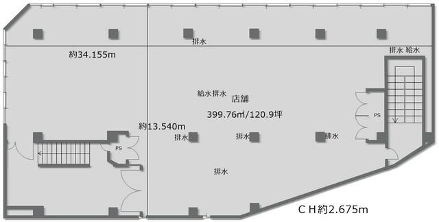 【茨木市・茨木市駅徒歩5分】阪急京都線　商店街沿い・飲食店可・最上階1フロア1テナント　内装工事済み・24時間利用可